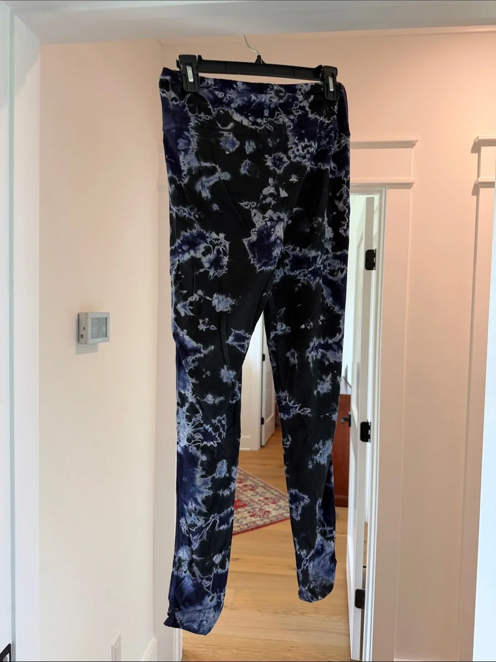 River + Sky Tie-Dye cotton Leggings - Black and Purple